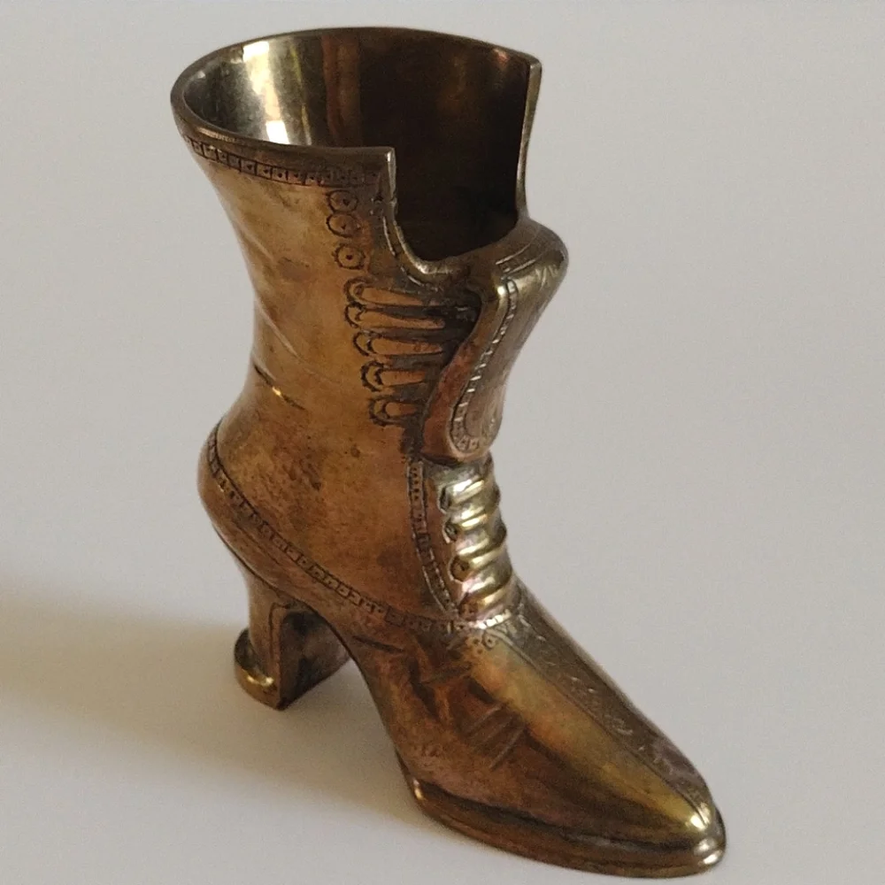 Solid Brass Woman's Victorian Boot Enesco India